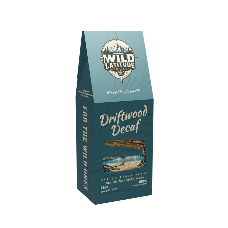 Driftwood Decaf coffee box